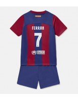 Barcelona Ferran Torres #7 Kotipaita Lasten 2023-24 Lyhythihainen (+ shortsit)